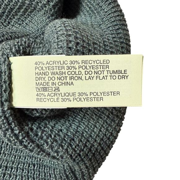 Vuori Alpine Waffle Knit Beanie Grey Ski Hat OS Unisex NWOT - Picture 4 of 6